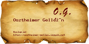 Osztheimer Gellén névjegykártya